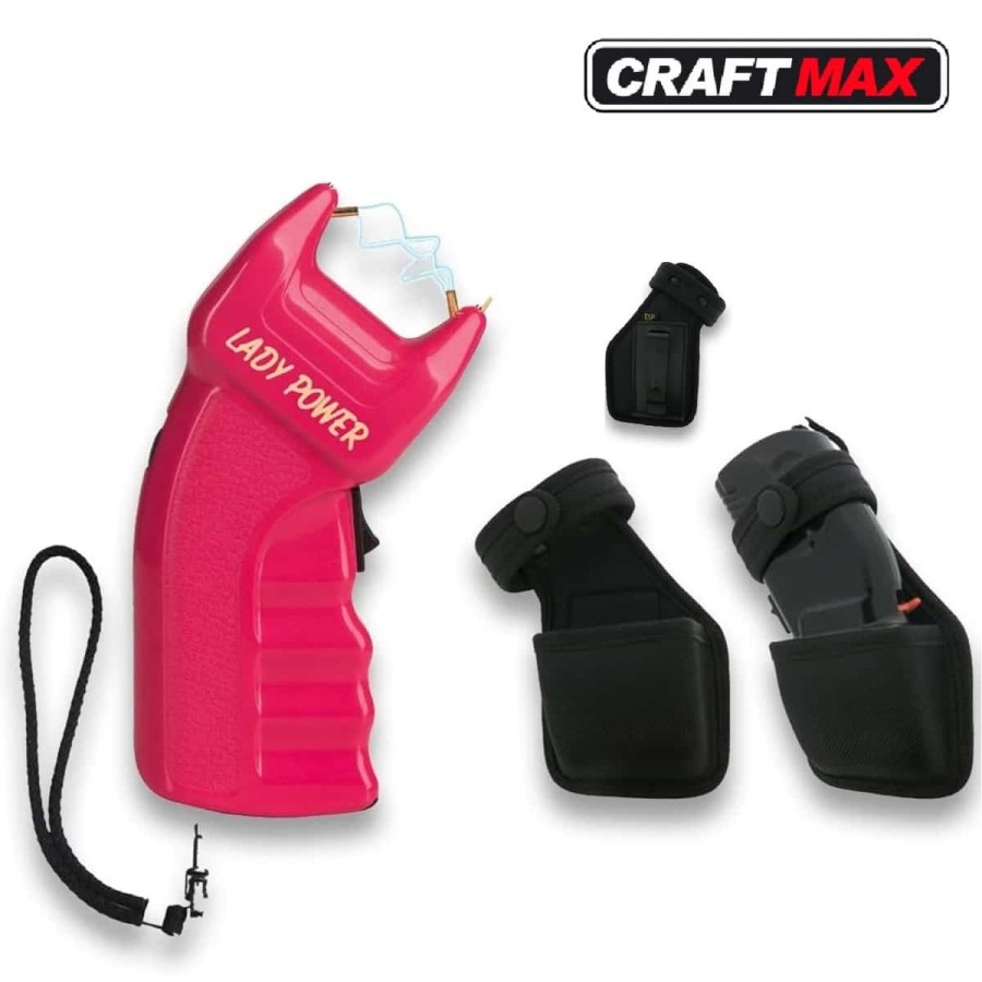 CRAFTMAX-Lady-Power-Elektroschocker-200.000-Volt-inkl.-Batterien-mit-Holster-1