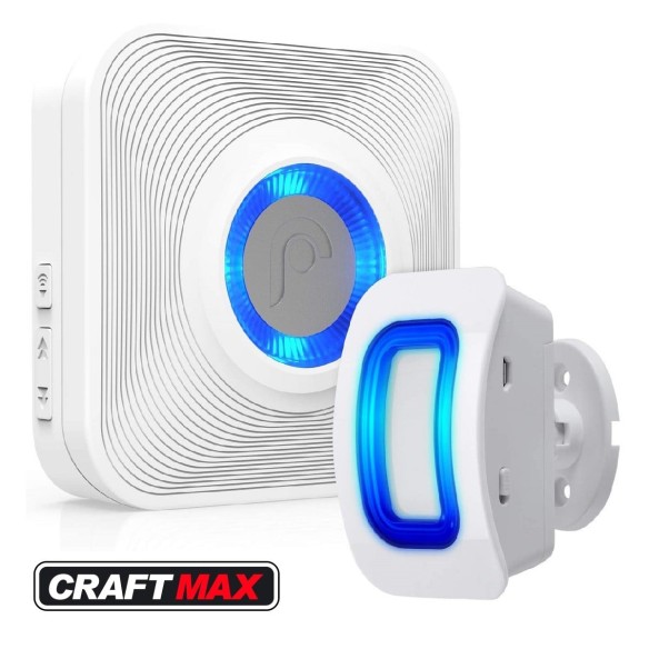 CRAFTMAX-Wireless-Durchgangsmelder-150m-Reichweite-versch.-Melodien-3