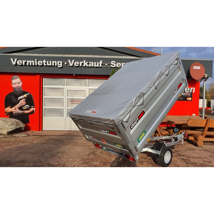 CRAFTMAX-Heckkipper-1350Kg-Stahlboden-V-Deichsel-85cm-Alu-Bordwaende-10-Zoll-100kmh-19