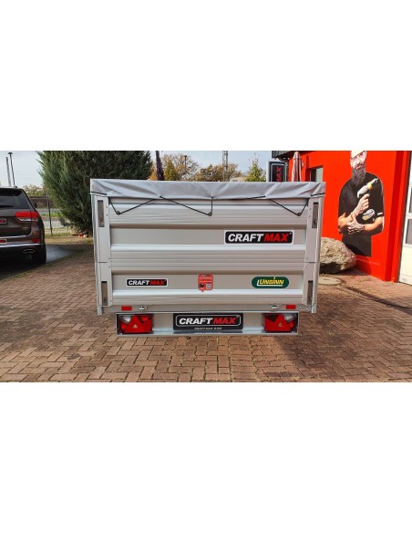 CRAFTMAX-Heckkipper-1350Kg-Stahlboden-V-Deichsel-85cm-Alu-Bordwaende-10-Zoll-100kmh-8