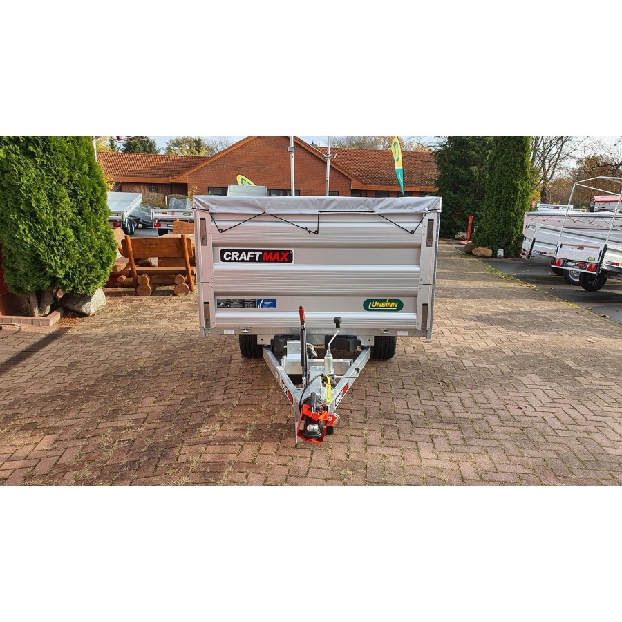CRAFTMAX-Heckkipper-1350Kg-Stahlboden-V-Deichsel-85cm-Alu-Bordwaende-10-Zoll-100kmh-6