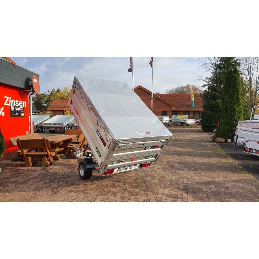 CRAFTMAX-Heckkipper-1350Kg-Stahlboden-V-Deichsel-85cm-Alu-Bordwaende-10-Zoll-100kmh-17