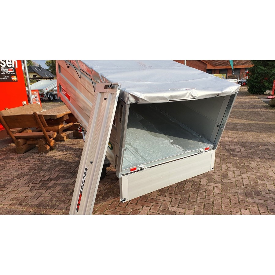 CRAFTMAX-Heckkipper-1350Kg-Stahlboden-V-Deichsel-85cm-Alu-Bordwaende-10-Zoll-100kmh-15
