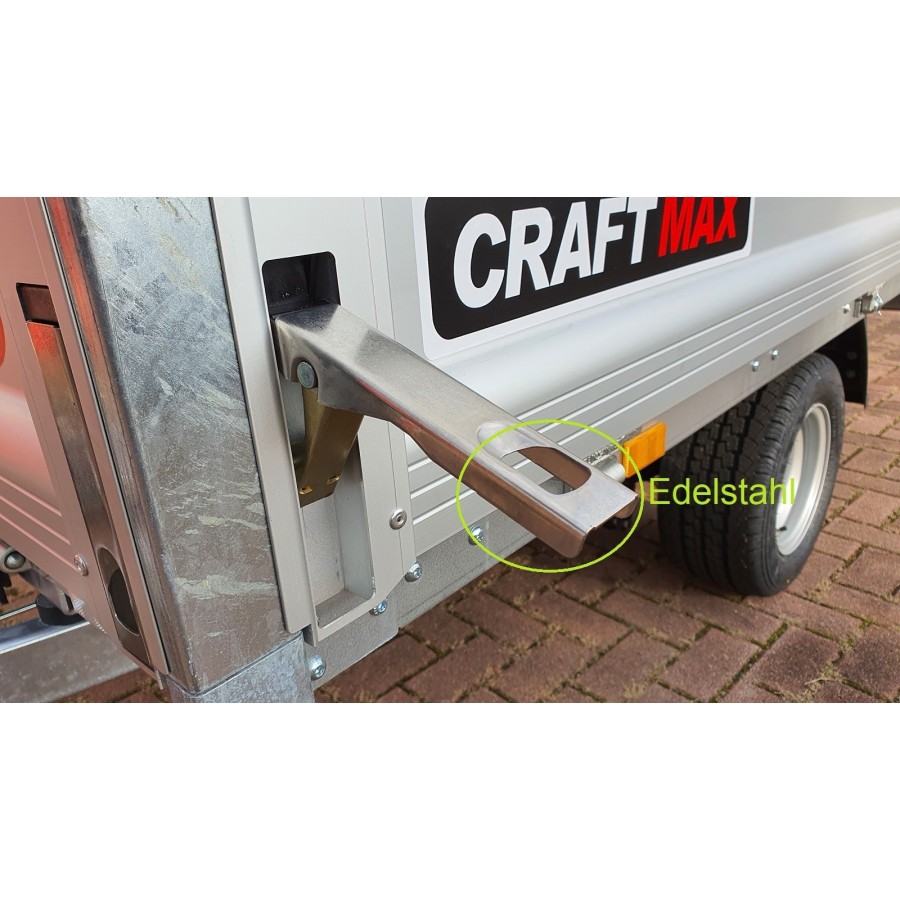 CRAFTMAX-Heckkipper-1350Kg-Stahlboden-V-Deichsel-85cm-Alu-Bordwaende-10-Zoll-100kmh-11