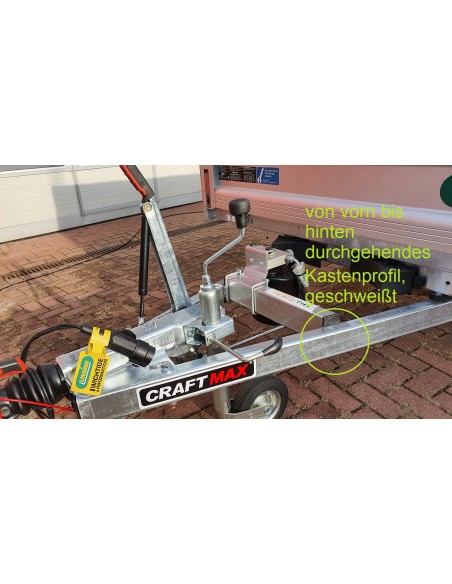 CRAFTMAX-Heckkipper-1350Kg-Stahlboden-V-Deichsel-85cm-Alu-Bordwaende-10-Zoll-100kmh-12