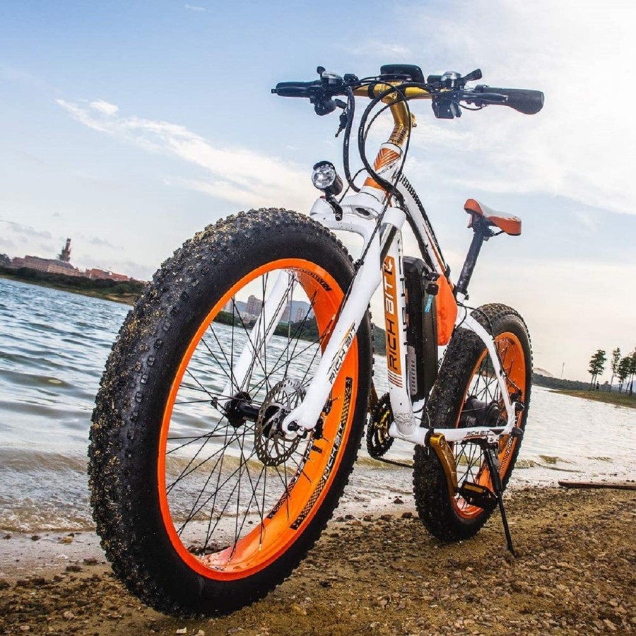 CRAFTMAX-fatboy-Elektrofahrrad-26-E-Bike-48V-16Ah-1000W-Lithium-Batterie-Shimano-21-Gang-orange-weiss