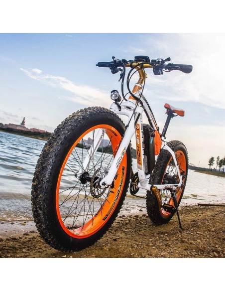 CRAFTMAX-fatboy-Elektrofahrrad-26-E-Bike-48V-16Ah-1000W-Lithium-Batterie-Shimano-21-Gang-orange-weiss