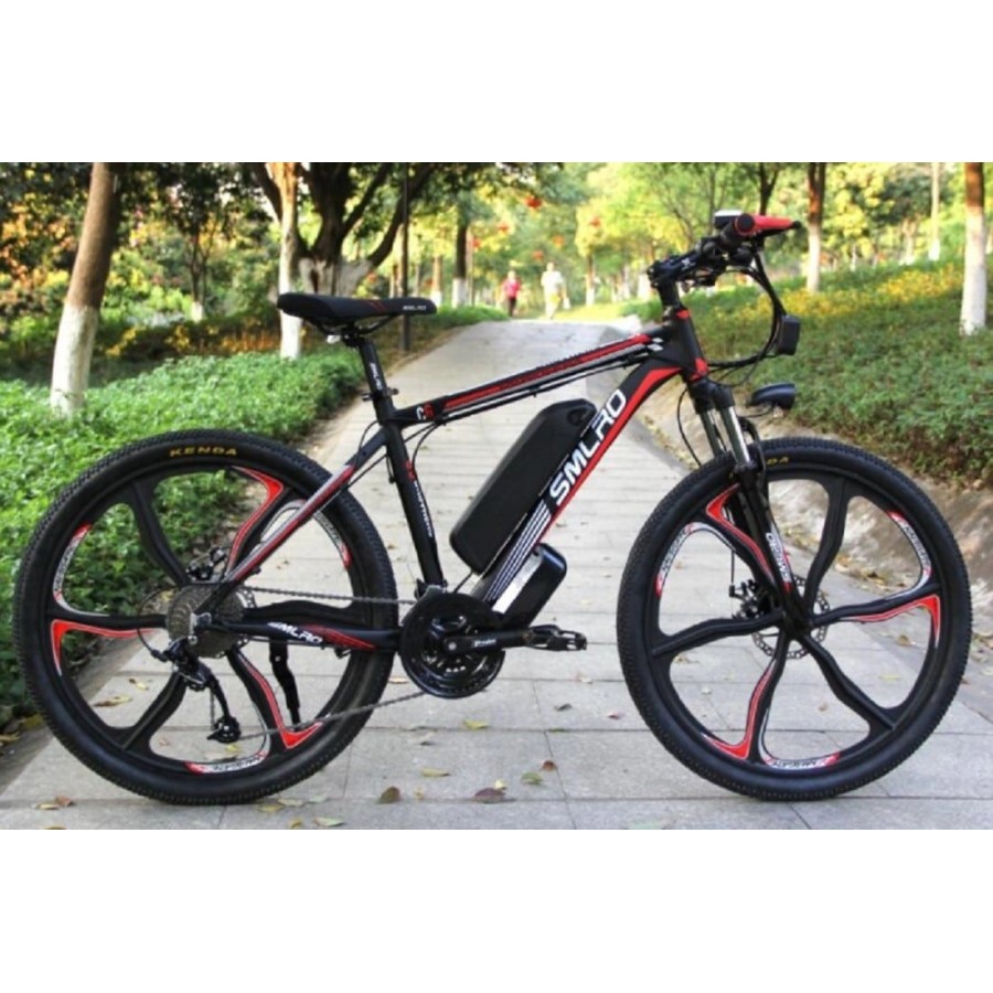 CRAFTMAX-smlro-26Zoll-E-Bike-350Watt-13Amph-schwarz-rot-1