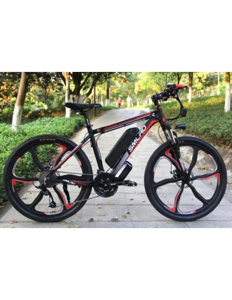 CRAFTMAX-smlro-26Zoll-E-Bike-350Watt-13Amph-schwarz-rot-1