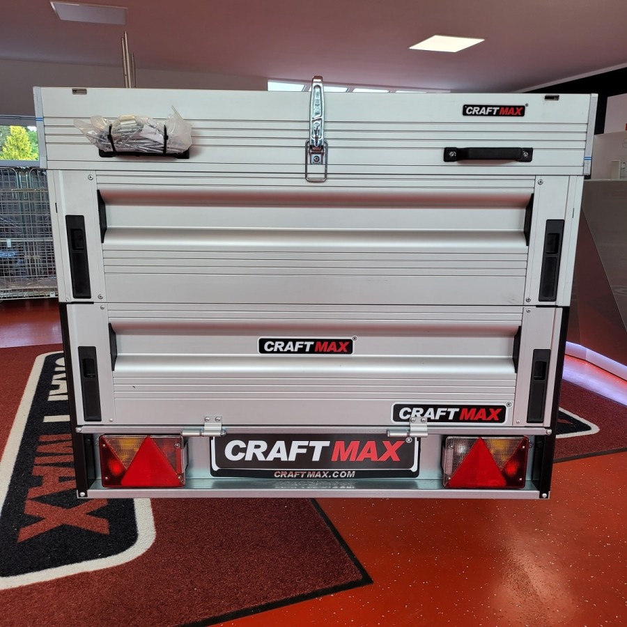 CRAFTMAX-SMART-Kastenanhaenger-ALU-Bordwaenden-Bordwandaufsatz-Deckel-750Kg-210x110x75cm-4