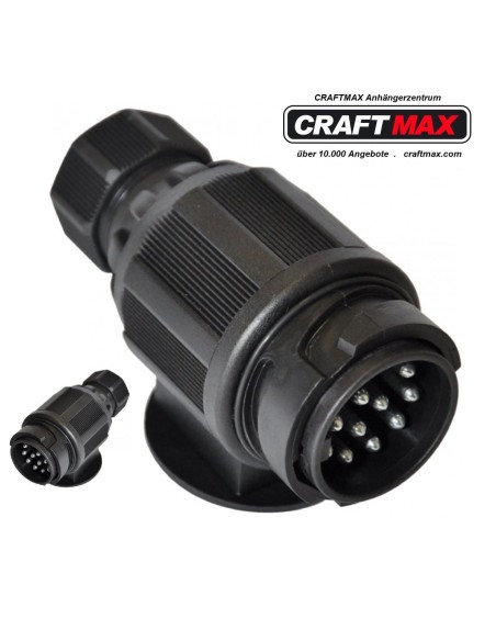 CRAFTMAX-Anhaenger-Stecker-13-polig-12V-Kunststoff-drehbar