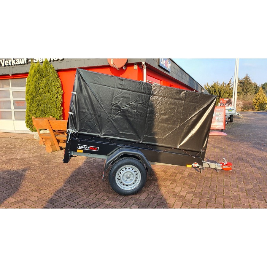 CRAFTMAX-blackline-Kastenanhaenger-750kg-ungebremst-mit-schwarzer-Hochplane-1