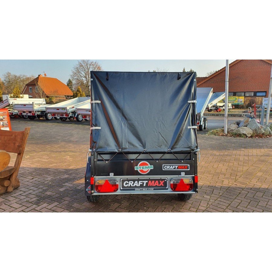 CRAFTMAX-blackline-Kastenanhaenger-750kg-ungebremst-mit-schwarzer-Hochplane-3