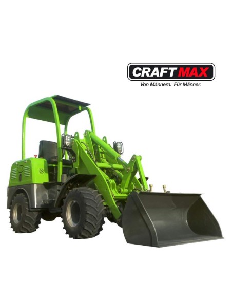 CRAFTMAX-4x4-WheelLoader-green-energy-48V400Ah-3-5h-Leistungszeit-Elektro-Radlader-1000kg-Hubkraft