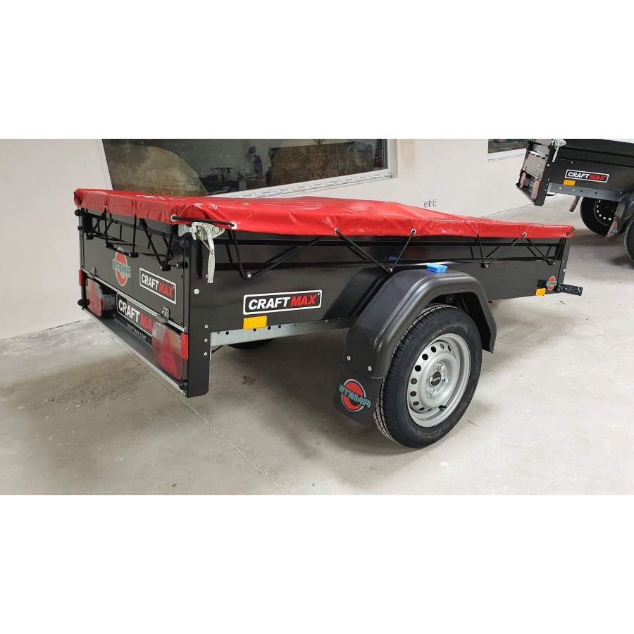 STEMA-PKW-Anhaenger-FT-Serie-750-ungebremst-black-Edition-schwarze-Bordwaende-Flachplane-rot-6