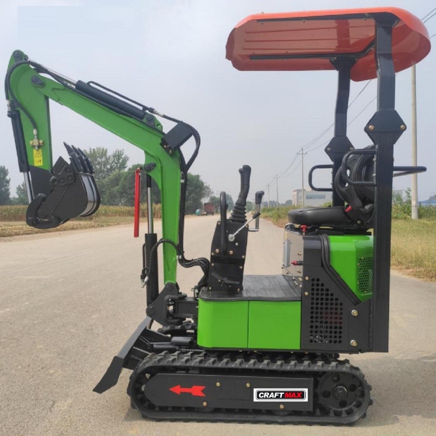 CRAFTMAX-greenline-10KW-Elektro-Kettenbagger-bis-8h-Batteriebetrieb-1.5to.-Gewicht-360-Grad-Schaufel-003-cbm150Kg-Grabtiefetiefe