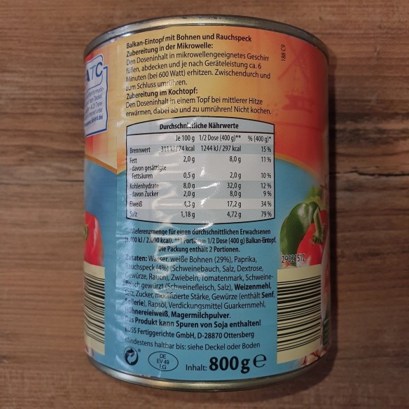 Fertiggericht-Notfallnahrung-Konserve-800g-Balkan-Eintopf-Bohnen-Schweinefleisch-2