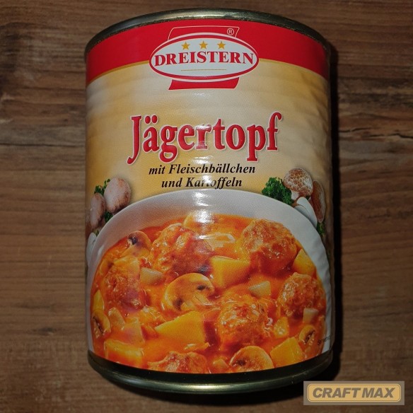 Fertiggericht-Notfallnahrung-Konserve-800g-Jaegertopf-Fleischbaellchen-Kartoffeln-1