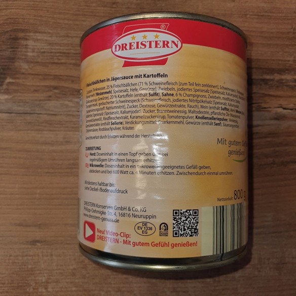 Fertiggericht-Notfallnahrung-Konserve-800g-Jaegertopf-Fleischbaellchen-Kartoffeln-3