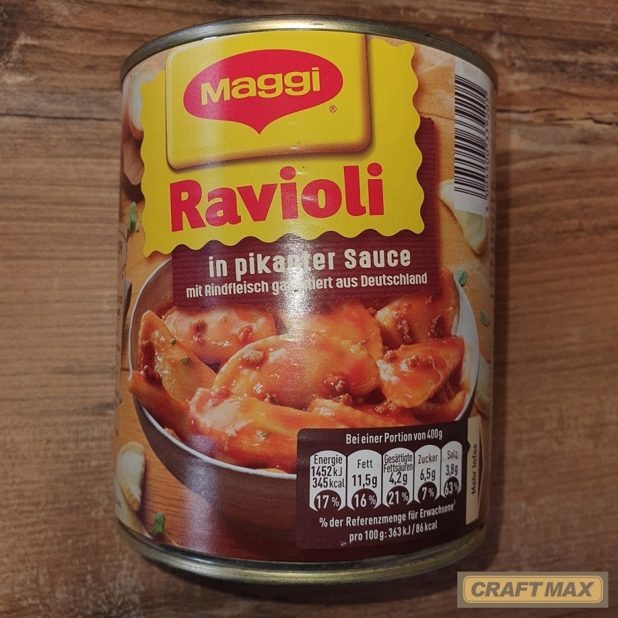 Fertiggericht-Notfallnahrung-Konserve-800g-Maggi-Ravioli-in-pikanter-Sauce-mit-Rindfleisch-1