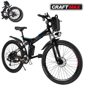 CRAFTMAX-clappy-e-Bike-Elektrofahrrad-Mountainbike-26-Zoll-36V-250W-Heckmotor-klappbar-schwarzblau-1