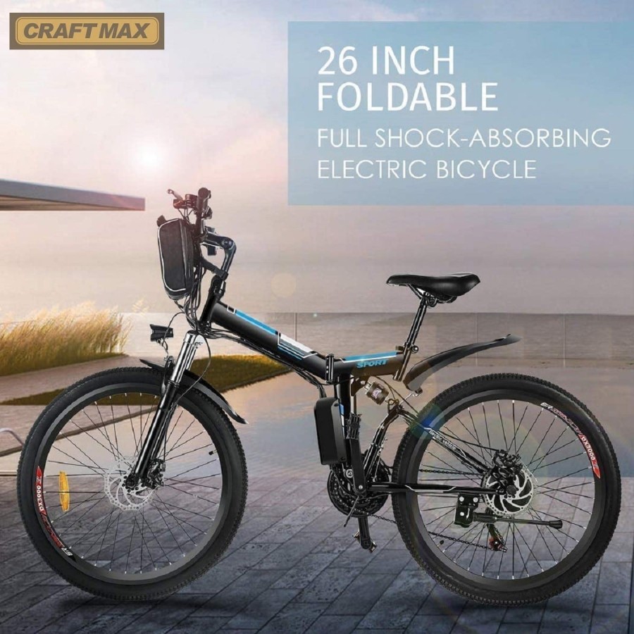 CRAFTMAX-clappy-e-Bike-Elektrofahrrad-Mountainbike-26-Zoll-36V-250W-Heckmotor-klappbar-schwarzblau-7