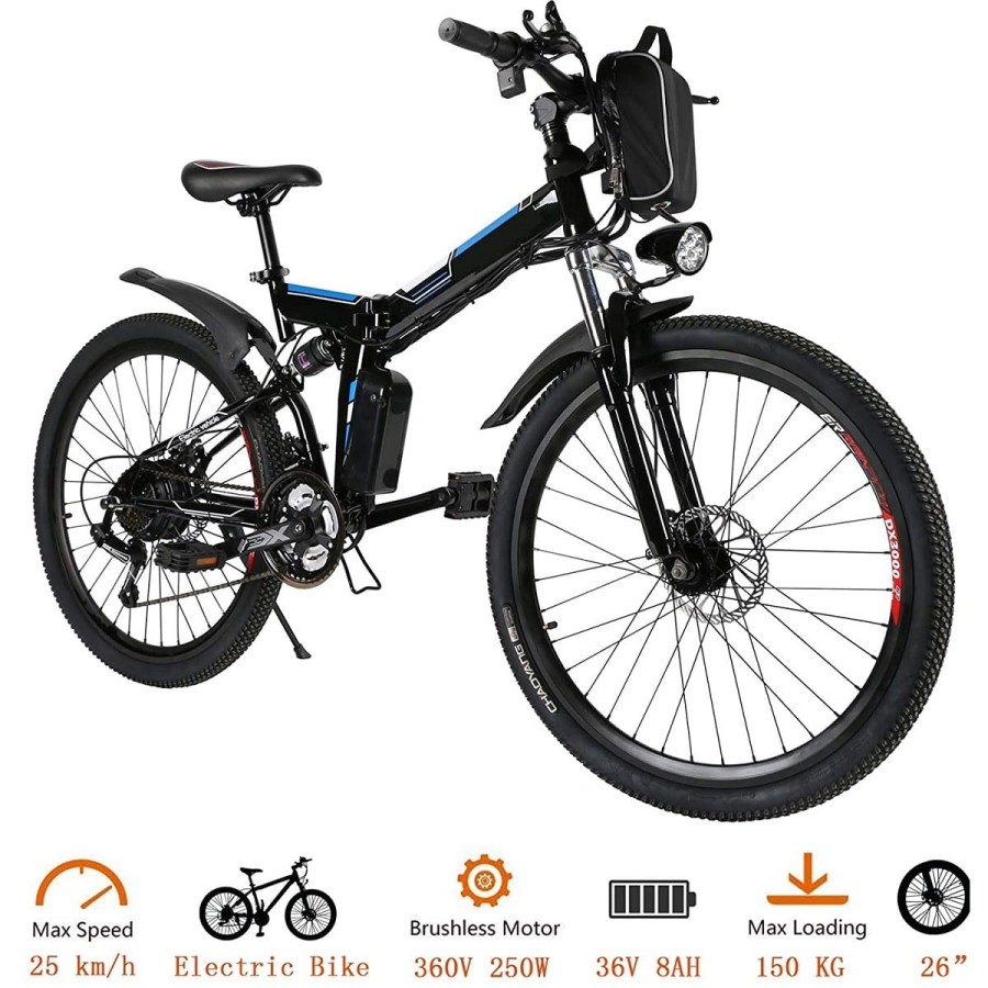 CRAFTMAX-clappy-e-Bike-Elektrofahrrad-Mountainbike-26-Zoll-36V-250W-Heckmotor-klappbar-schwarzblau-8