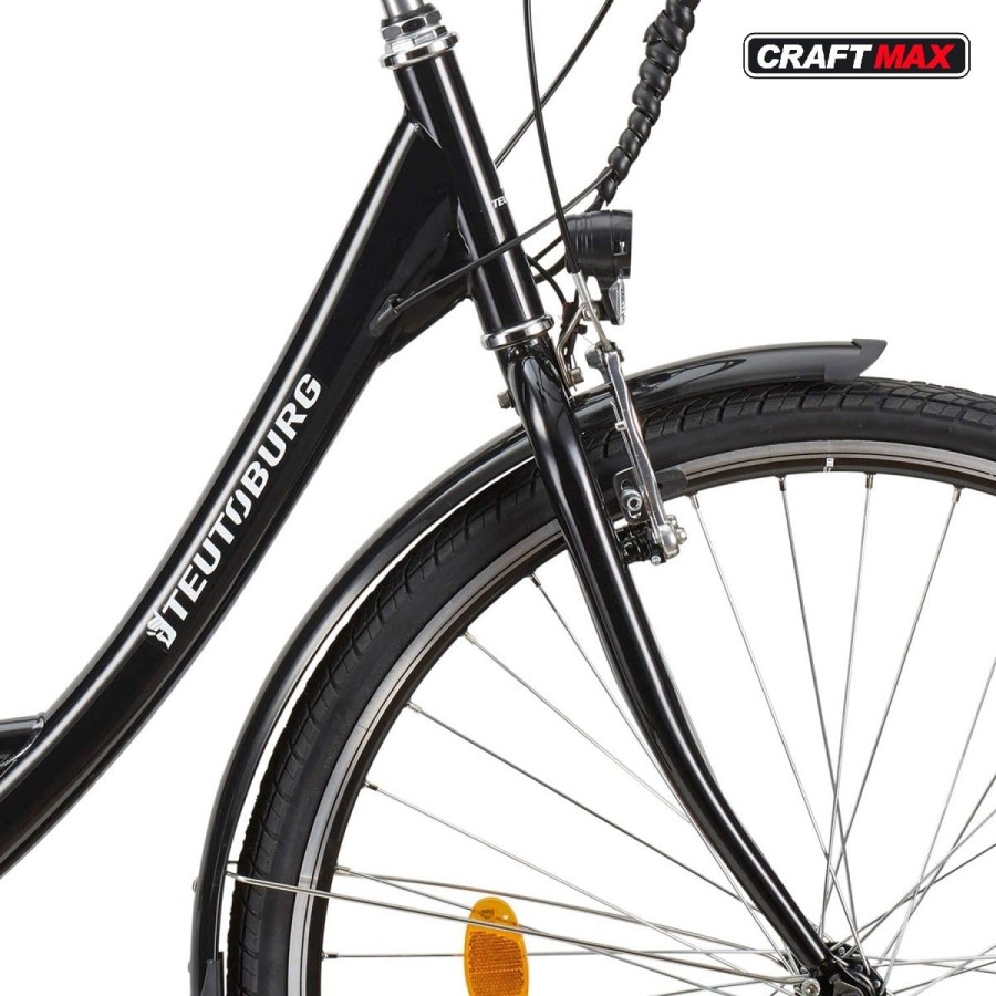 CRAFTMAX-Teutouburg-Citybike-leicht-Elektrofahrrad-28-Zoll-7-Gang-Shimano-Kettenschaltung-250W-104-36-V-Lithium-Ionen-Akku-Schwa