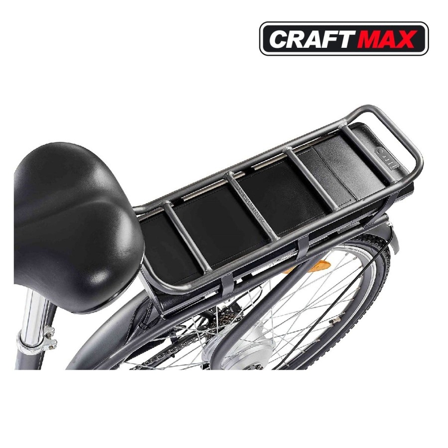 CRAFTMAX-Teutouburg-Citybike-leicht-Elektrofahrrad-28-Zoll-7-Gang-Shimano-Kettenschaltung-250W-104-36-V-Lithium-Ionen-Akku-Schwa