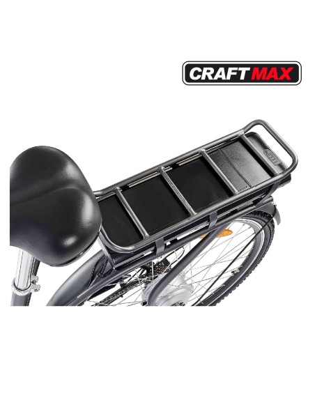 CRAFTMAX-Teutouburg-Citybike-leicht-Elektrofahrrad-28-Zoll-7-Gang-Shimano-Kettenschaltung-250W-104-36-V-Lithium-Ionen-Akku-Schwa