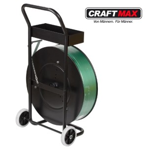 CRAFTMAX®-Abrollwagen-mit-Ablage-fuer-Umreifungsbaender-auf-Rollen-universell-1 2