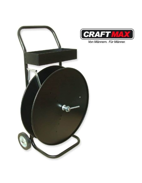 CRAFTMAX®-Abrollwagen-mit-Ablage-fuer-Umreifungsbaender-auf-Rollen-universell-9