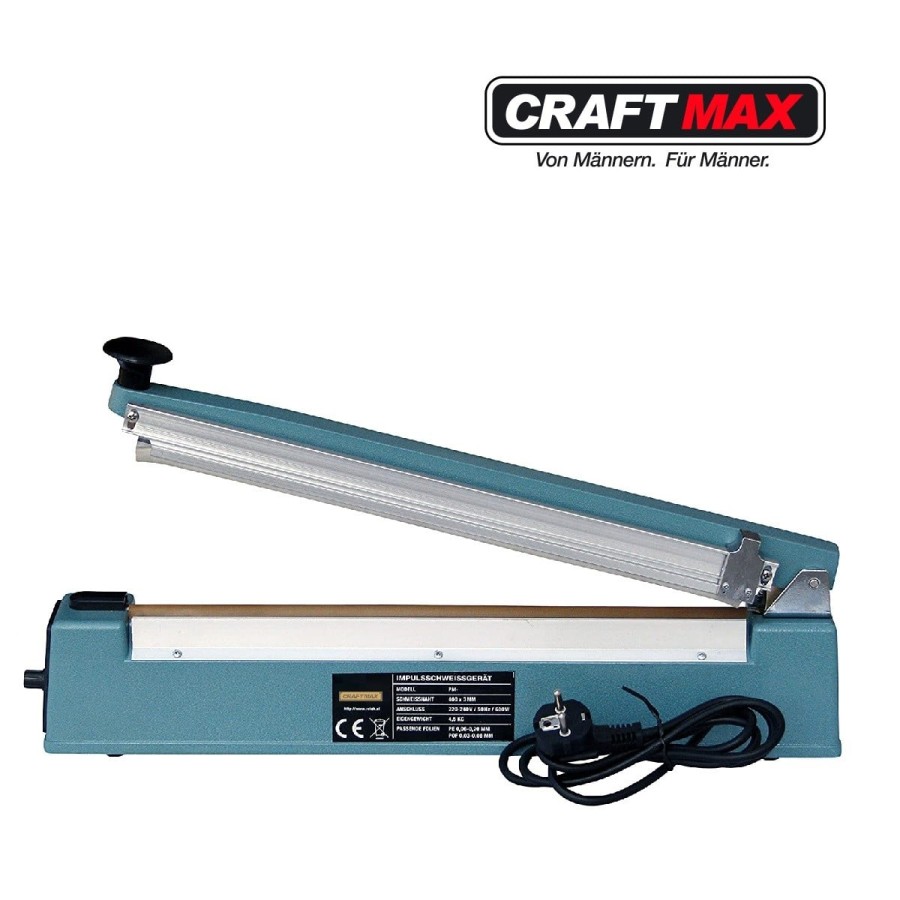 CRAFTMAX-Deutsches-Impuls-Balkenschweissgeraet-Schneidwerk-fuer-thermoplastischen-Kunststofffolien-Schweissbalkenlaenge-400mm-Na