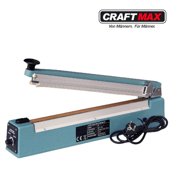 CRAFTMAX-Profi-Impuls-Balkenschweissgeraet-Schneidwerk-fuer-thermoplastischen-Kunststofffolien-Schweissbalkenlaenge-400mm-Nahtbr