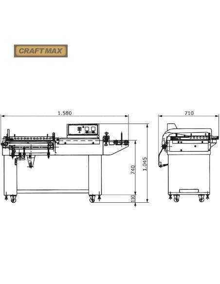 CRAFTMAX-Deutsches-Semiautomatisches-L-Winkelschweissgeraet-Foerderband-fuer-thermoplastischen-Kunststofffolien