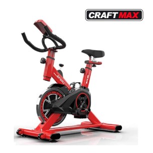 CRAFTMAX-Speedbike-CMX-22-Kg-Schwungrad-Armstuetze-Pulsgurt-Ergometer-Trainingscomputer-150-Kg-rot-1