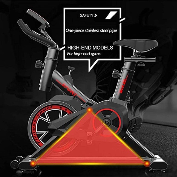 CRAFTMAX-Speedbike-CMX-22-Kg-Schwungrad-Armstuetze-Pulsgurt-Ergometer-Trainingscomputer-150-Kg-rot-4