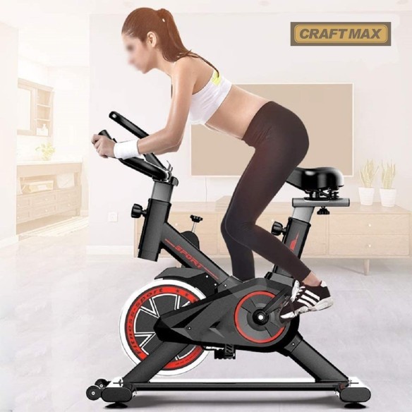 CRAFTMAX-Speedbike-CMX-22-Kg-Schwungrad-Armstuetze-Pulsgurt-Ergometer-Trainingscomputer-150-Kg
