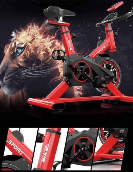 CRAFTMAX-Speedbike-CMX-22-Kg-Schwungrad-Armstuetze-Pulsgurt-Ergometer-Trainingscomputer-150-Kg-rot-6