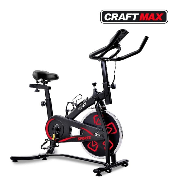 CRAFTMAX-Speedbike-erax-8-Kg-Schwungrad-Armstuetze-Trainingscomputer-bis-100-Kg-schwarz-2