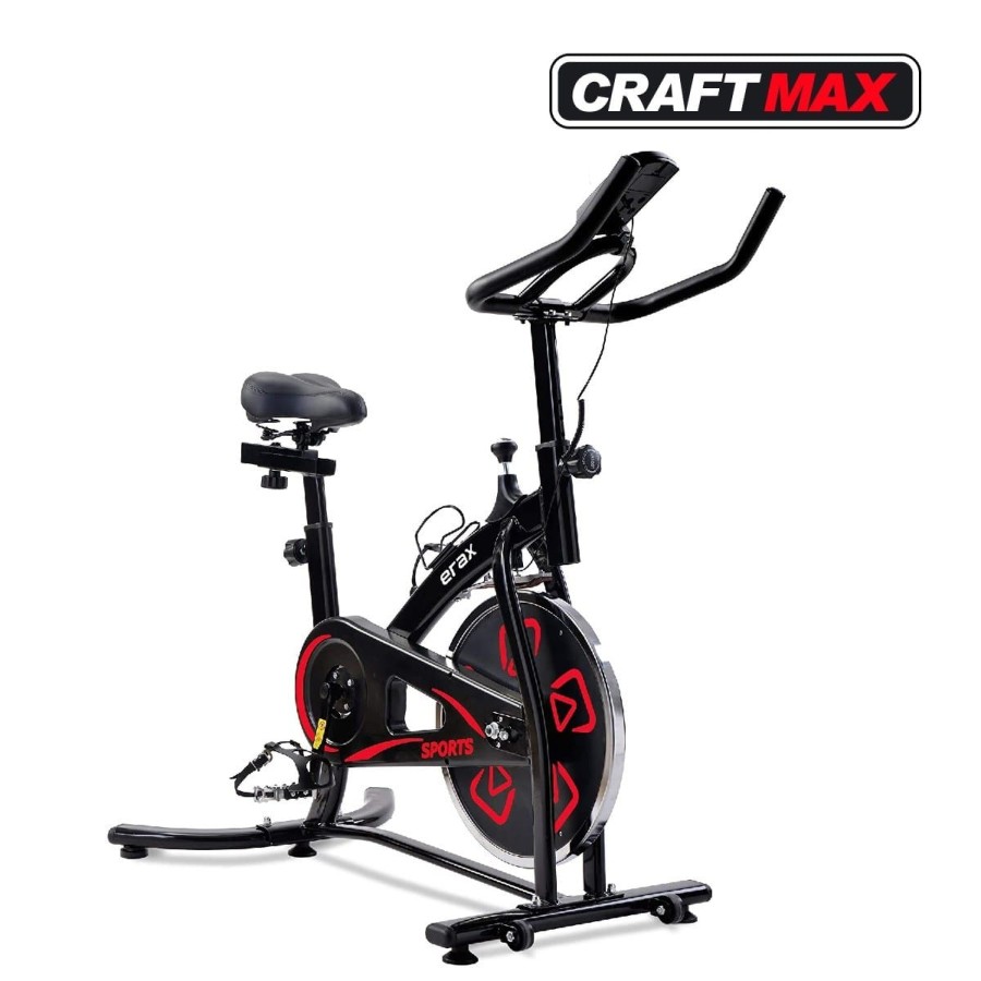 CRAFTMAX-Speedbike-erax-8-Kg-Schwungrad-Armstuetze-Trainingscomputer-bis-100-Kg-schwarz-3