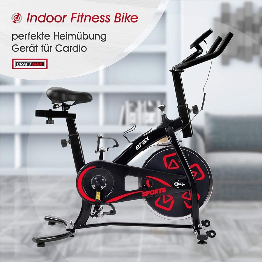 CRAFTMAX-Speedbike-erax-8-Kg-Schwungrad-Armstuetze-Trainingscomputer-bis-100-Kg-schwarz-7