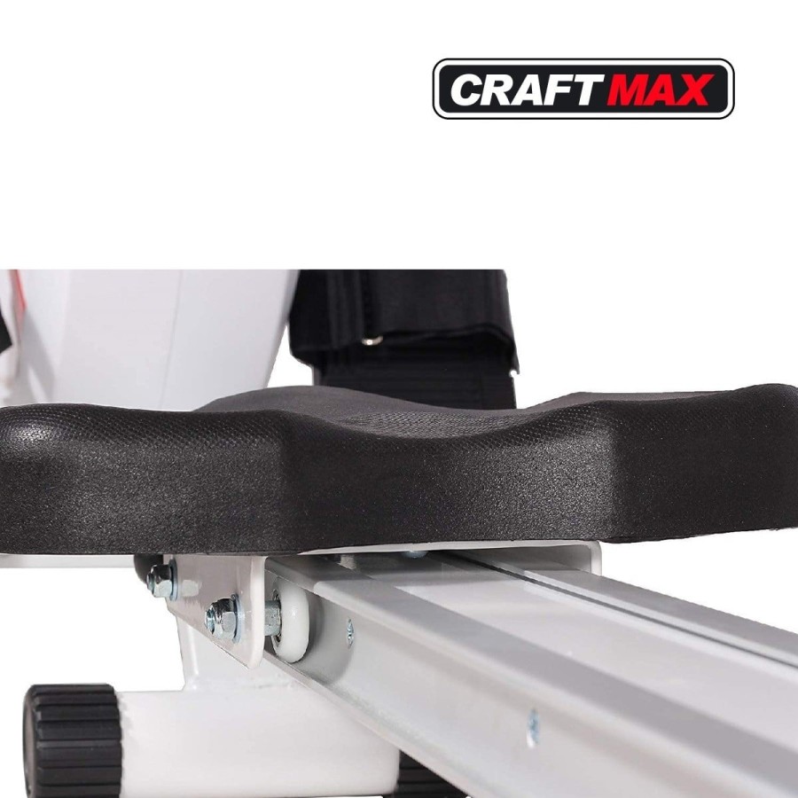 CRAFTMAX-Rudergeraet-klappbar-Magnetbremssystem-kugelgelagerter-Rudersitz-Trainingscomputer-TUeV-geprueft-schwarz-2