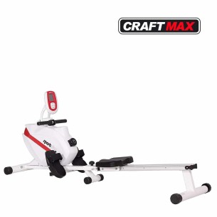 CRAFTMAX-Rudergeraet-klappbar-Magnetbremssystem-kugelgelagerter-Rudersitz-Trainingscomputer-TUeV-geprueft-weiss-1
