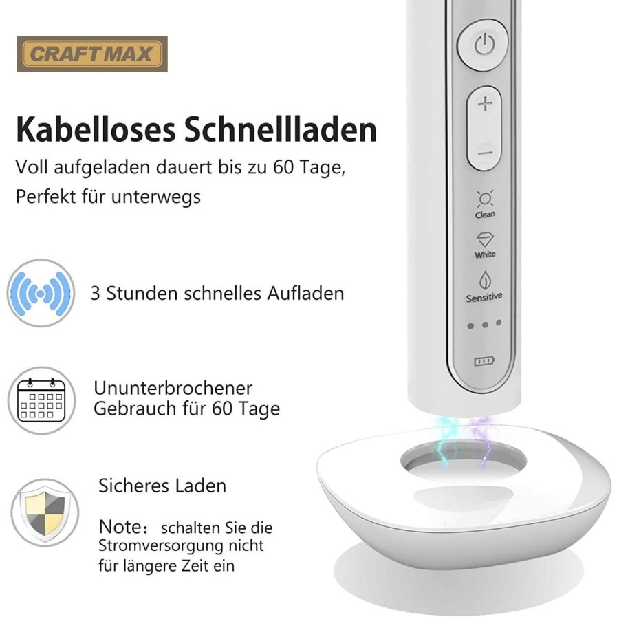 CRAFTMAX-Sonic-elektrische-Zahnbuerste-Schallzahnbuerste-Induktionsladestation-Timer-3-Modi-3-Vibrationsstaerken-Reisetasche-4-A