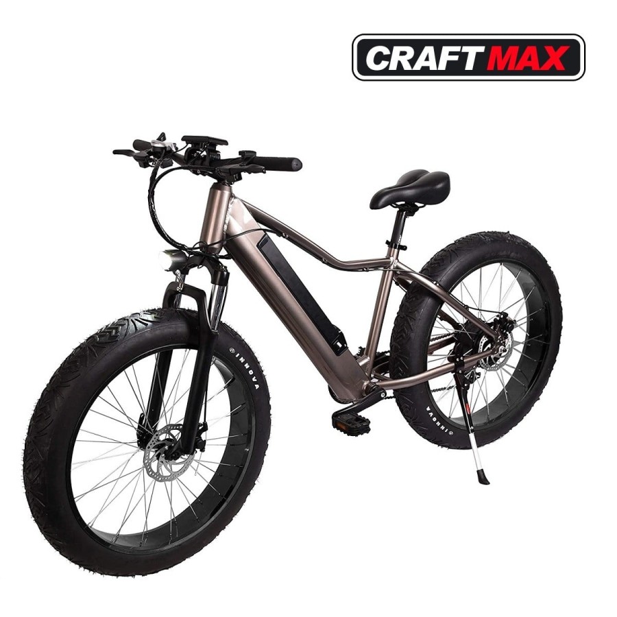 CRAFTMAX-Powermax-E-Bike-Fatbike-26-m-48V500W-Heckantriebsmotor-48V104Ah-Lithium-Ionen-Akku-Shimano-7-Gang-Schaltung-hydraulisch