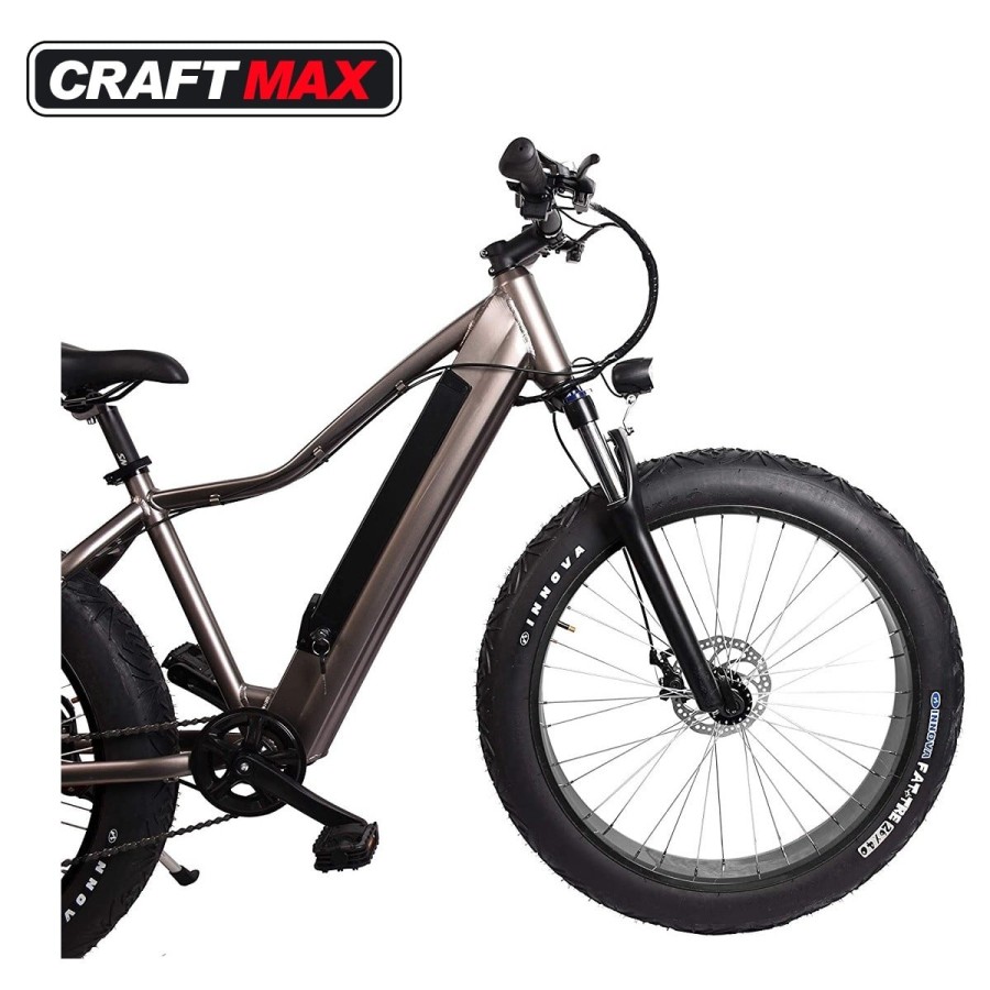 CRAFTMAX-Powermax-E-Bike-Fatbike-26-m-48V500W-Heckantriebsmotor-48V104Ah-Lithium-Ionen-Akku-Shimano-7-Gang-Schaltung-hydraulisch