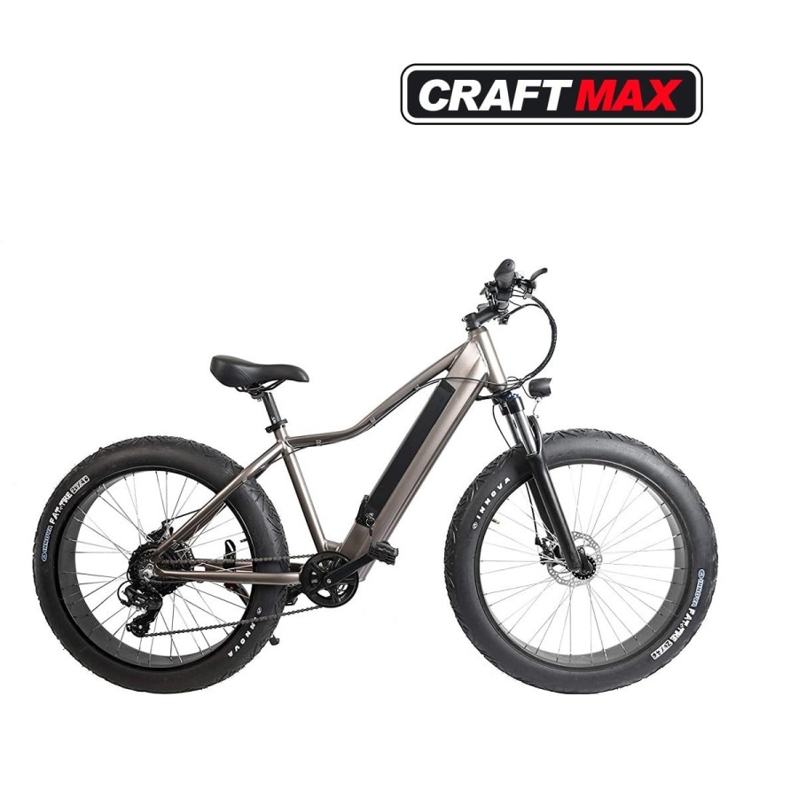 CRAFTMAX-Powermax-E-Bike-Fatbike-26-m-48V500W-Heckantriebsmotor-48V104Ah-Lithium-Ionen-Akku-Shimano-7-Gang-Schaltung-hydraulisch