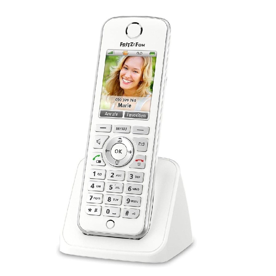 AVM-FRITZFon-C4-Telefon-Farbdisplay-beleuchtete-Tastatur-weiss