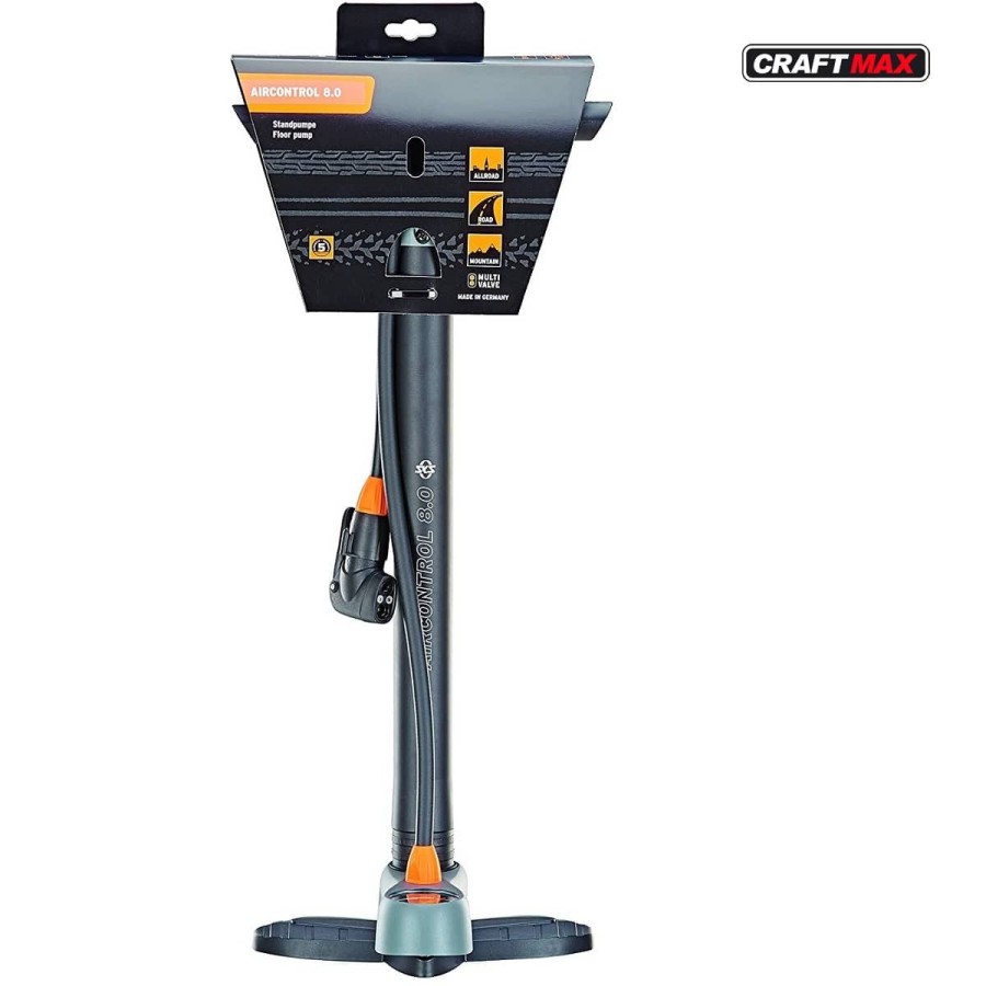 CRAFTMAX-aircontrol-Stand-Luftpumpe-mit-Manometer-und-Duo-Kopf-fuer-alle-Ventilarten-Air-X-Press-2